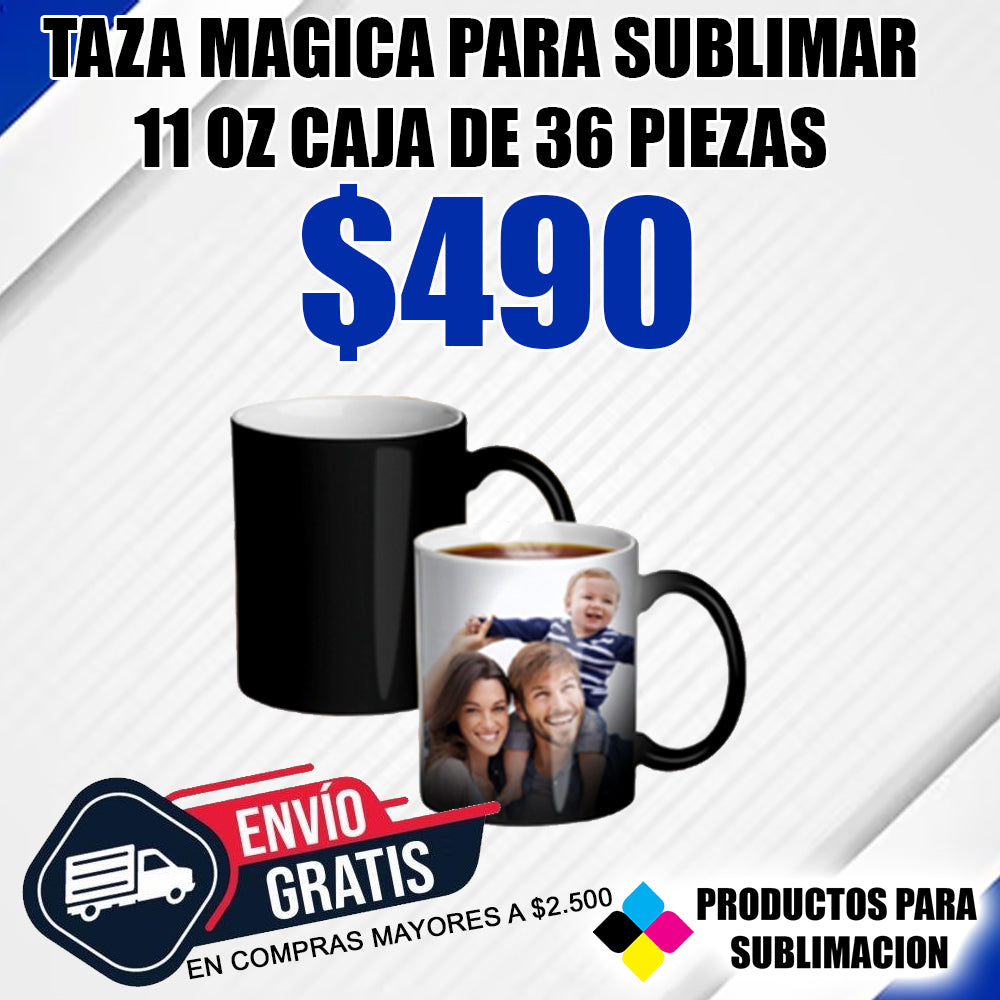 TAZA MAGICA PARA SUBLIMAR 11OZ CAJA DE 36 PIEZAS