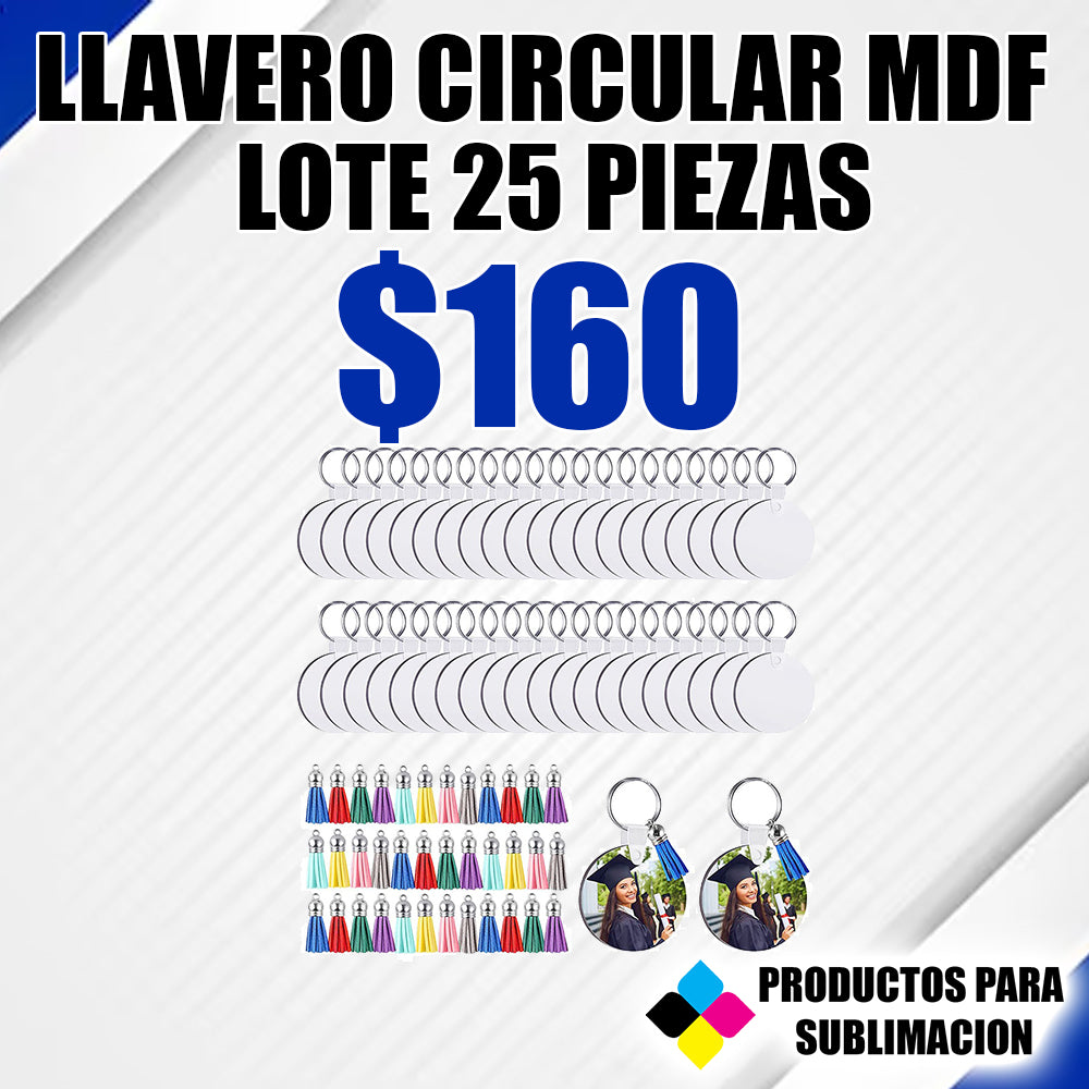 LLAVERO MDF 25 PIEZAS CON ADORNO